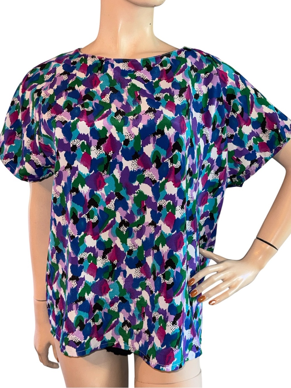 Vintage 80s Abstract Tunic Top